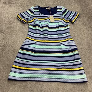 PepperBerry Really Super Curvy Textured Striped Tunic Dress Womens 16 Multi NWT